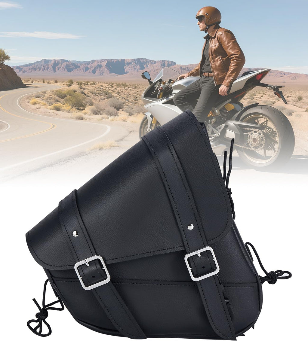 Motorcycle Saddle Bags Leather Motorcycle Solo Swing Arm Bag