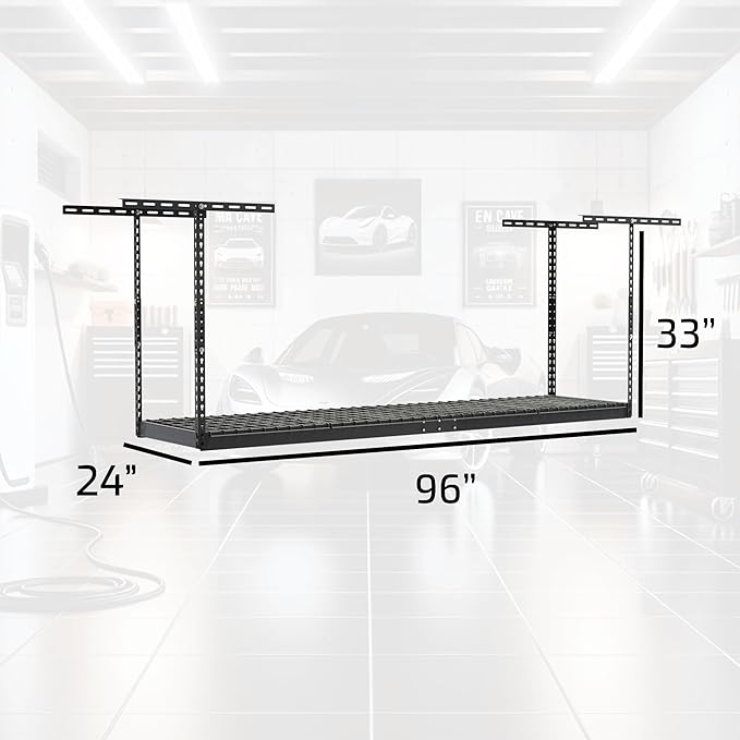MonsterRax Overhead Garage Storage Rack 2x8, Ceiling Mounted Shelving, - Image 6