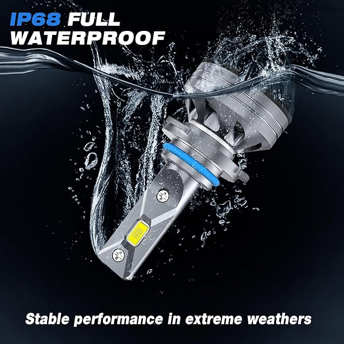 FAHREN 9006/HB4 Driving Bulbs, 24000 Lumens Super Bright 6500K Cool White 9006 - Image 4