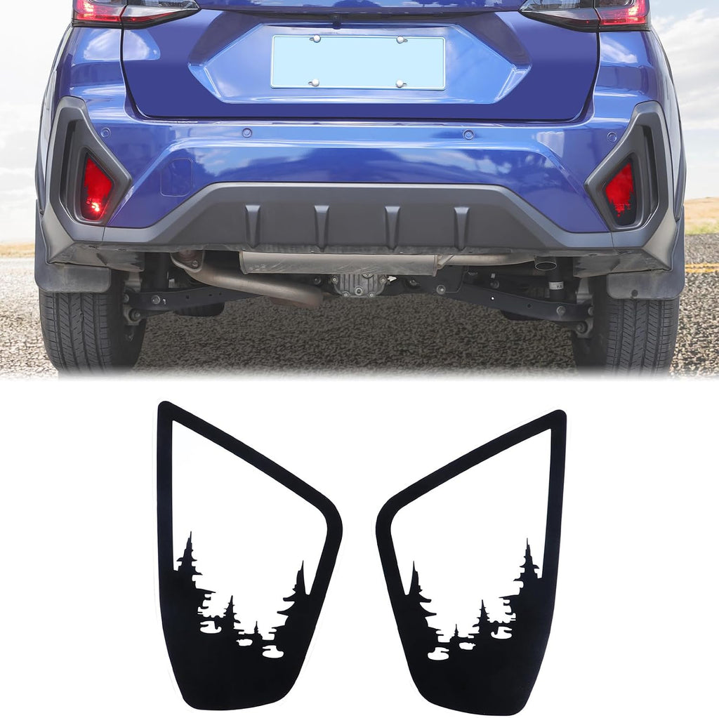 Car Rear Fog Light Lamp Film Trim Decal Compatible with Subaru Crosstrek GU 2024 2025+, Taillight Panel Precut Vinyl Tint Cover Back Fog Lamp Guard Black Forest Graphics Sticker Decoration Accessories