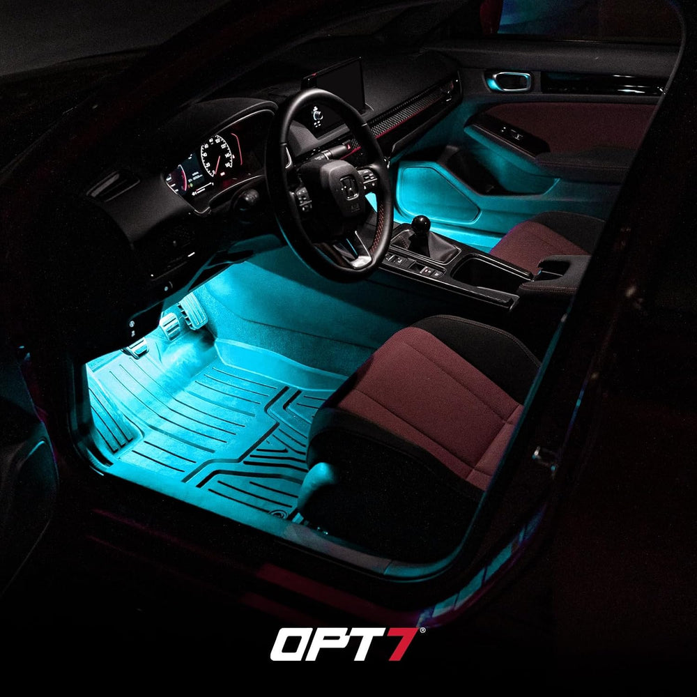 OPT7 Aura Pro Multicolor Interior Car Lights with App & Remote, 4PC LED Kit