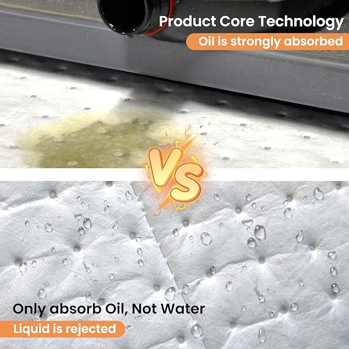 Smaafit Oil Absorbent Pads Heavyweight Dimpled Pad Garage Accessories, Oil-Only - Image 6