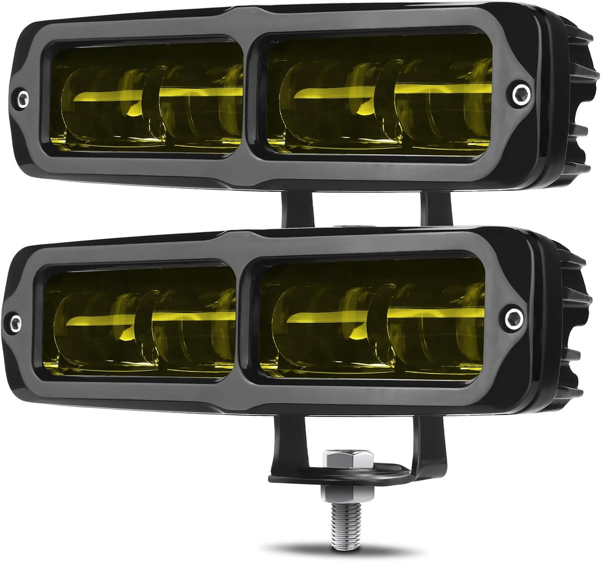 deri 6 inch led light bar, 2pcs yellow, main product view