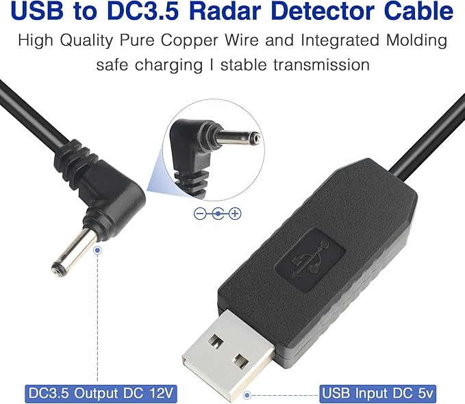 Radar Detector Power Cable for Cobr RAD350 380 450 480i 700i XRS9370 955 5300 - Image 5
