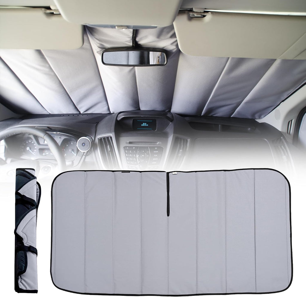 Living in a Bubble Insulated Blackout Windshield Cover for Ford Transit Van Year 2015-2026