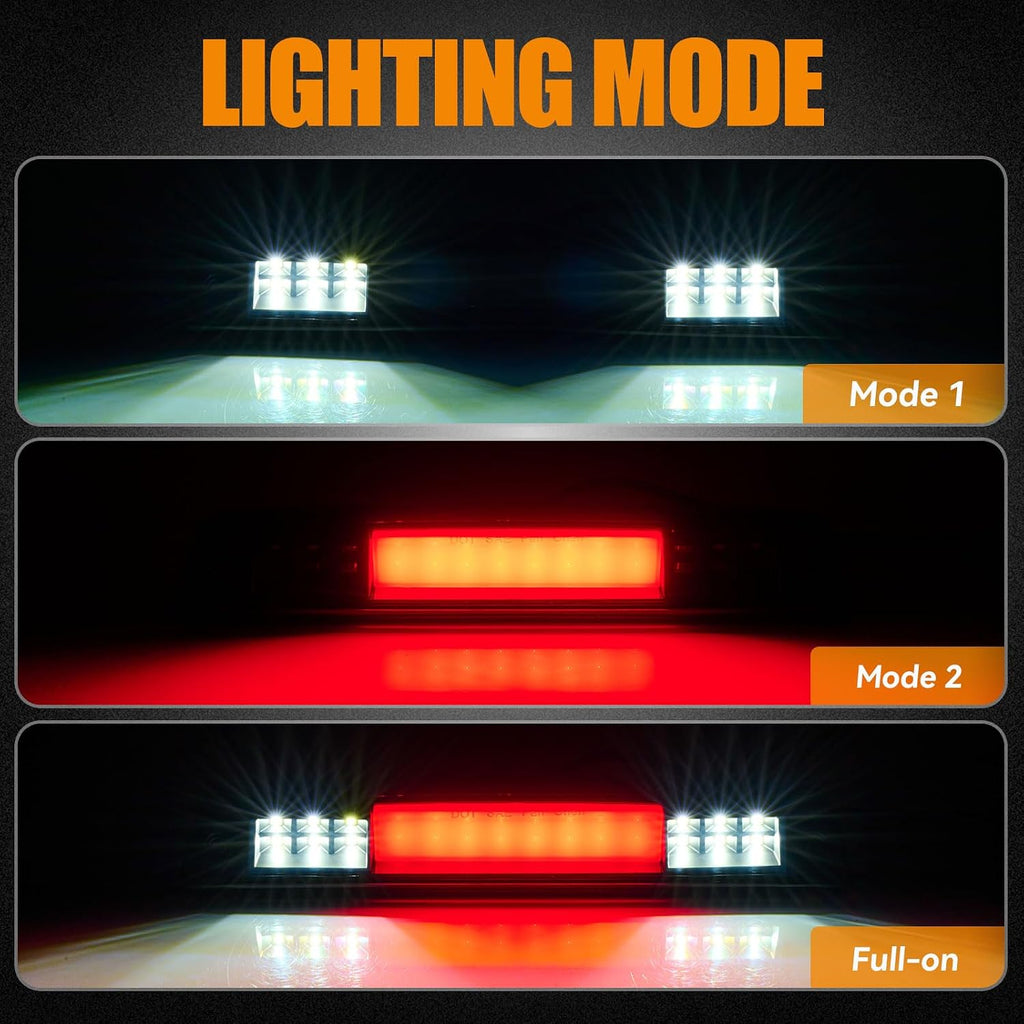 Third 3rd Brake Light LED for 1994-2001 Dodge Ram 1500, High Mount Rear Brake Lights Assembly for 94-02 Ram 2500 3500, Upgraded Waterproof Center Cab Cargo Lamp Stop Light