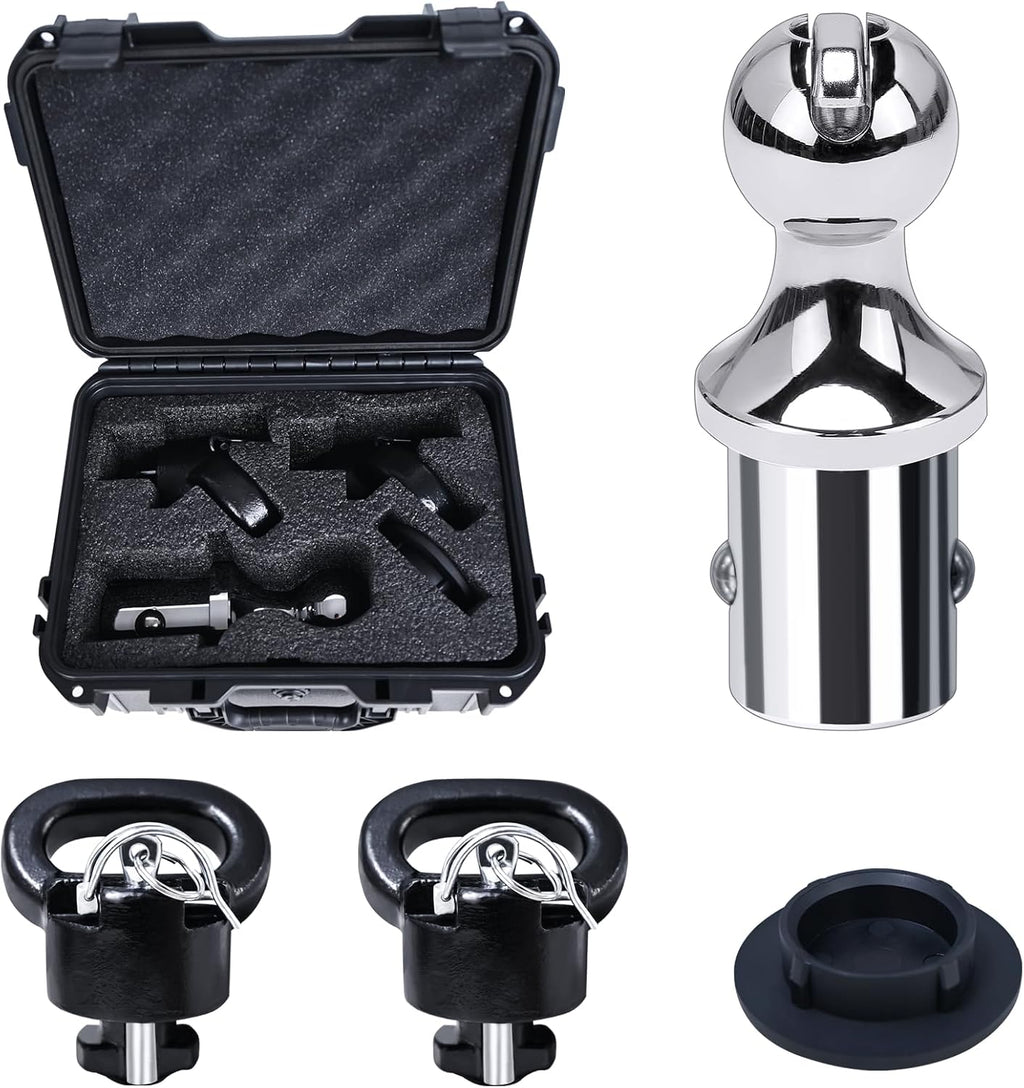 60618 Puck System Gooseneck Hitch Ball Kit Compatible with 2013-2024 Dodge Ram 2500 3500, 2-5/16-Inch Ball, 38000 lbs GTW, 7500 lbs VTW