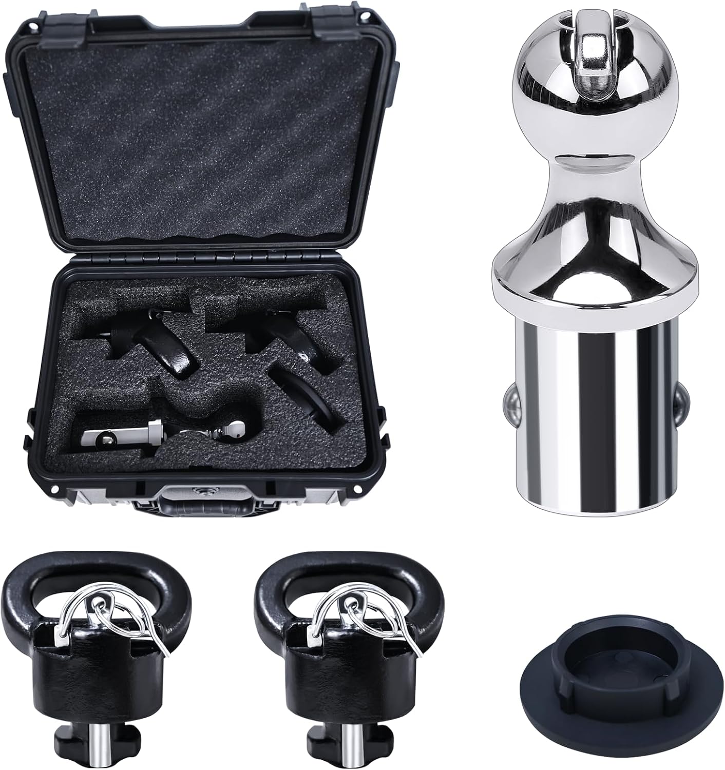 60618 Puck System Gooseneck Hitch Ball Kit Compatible with 2013-2024 Dodge Ram 2500 3500, 2-5/16-Inch Ball, 38000 lbs GTW, 7500 lbs VTW