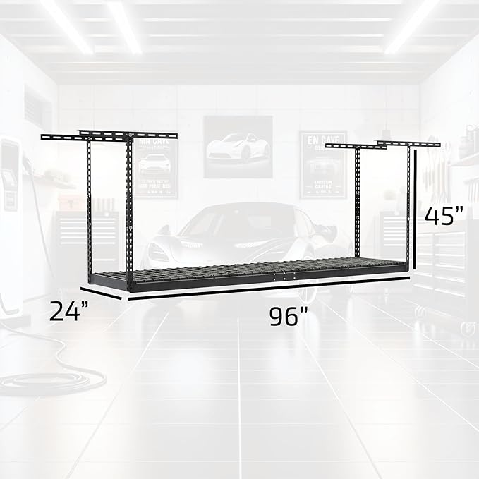 MonsterRax Overhead Garage Storage Rack 2x8, Ceiling Mounted Shelving, - Image 6