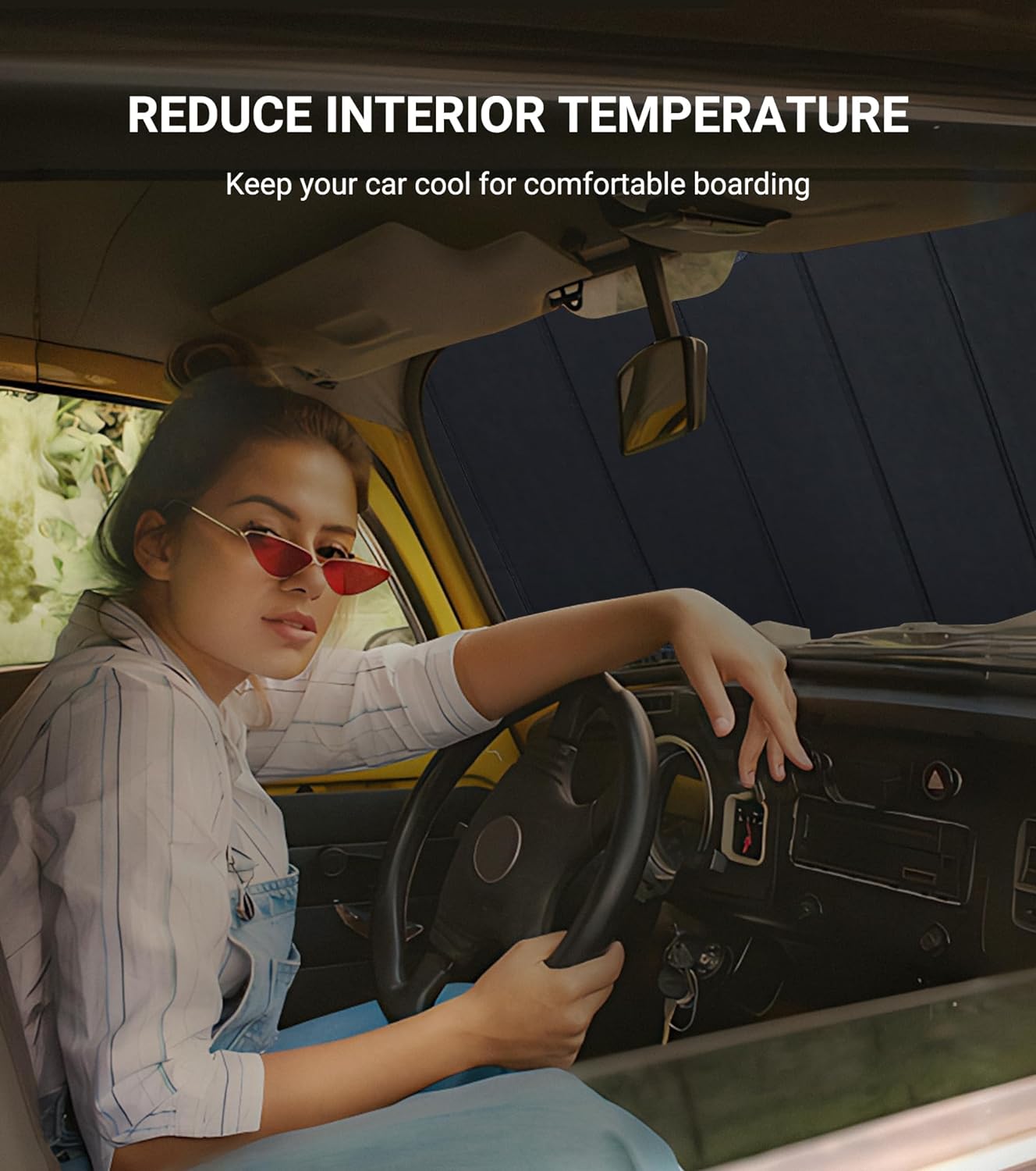 Pigenius Windshield Sun Shade for Honda Accord 2023-2026 Front Window Sunshade - Safeguard