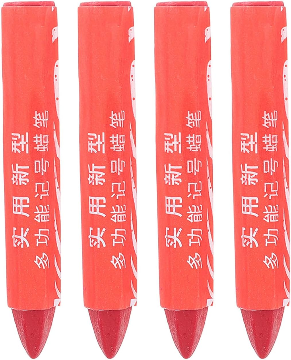 OUNONA 4pcs Red Tire Repair Pens Waterproof Wax Marker for Car Tires and Plastic with Sturdy Plastic Material for Marking Repair Positions on Lumber