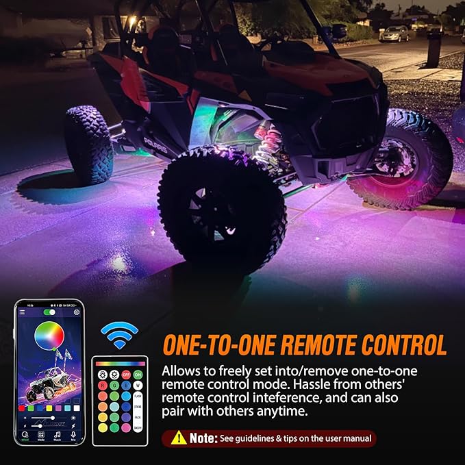 Nilight RGB LED Rock Lights Kit 10 Pods Underglow Multicolor Neon Pod - Image 6