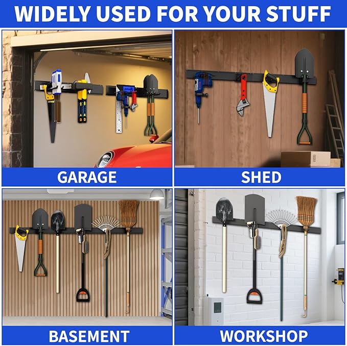 Garage Organization Tool Organizer Wall Mount, 48inch Heavy Duty Garden Tool - Image 4