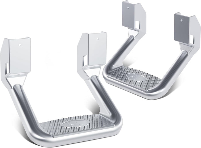 Kojem 2Pcs Silvery Aluminum Universal Side Step Compatible
