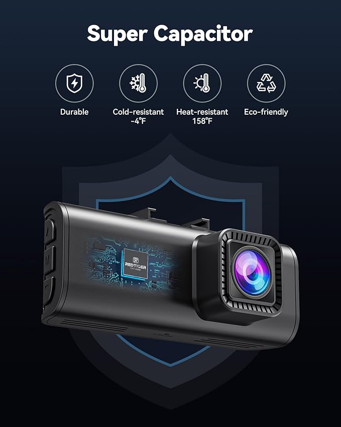 REDTIGER Dash Cam Front Rear, 4K/2.5K Full HD Dash Camera - Image 7