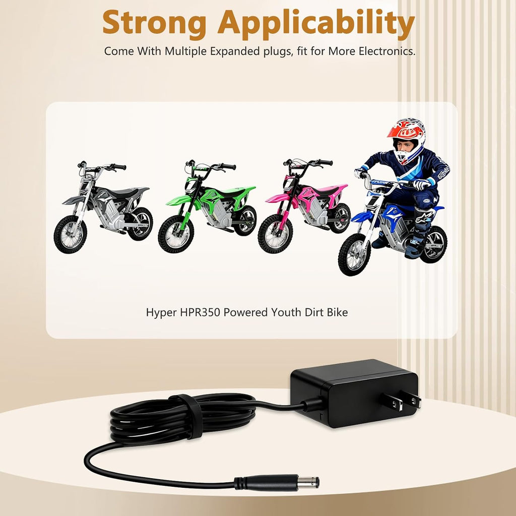 Replacement for Hyper HPR350 Dirt Bike Charger Compatible with Hyper HPR 350 HYP-350-1000 Powered Youth Dirt Bike Power Supply for Hyper 24 Volt Battery