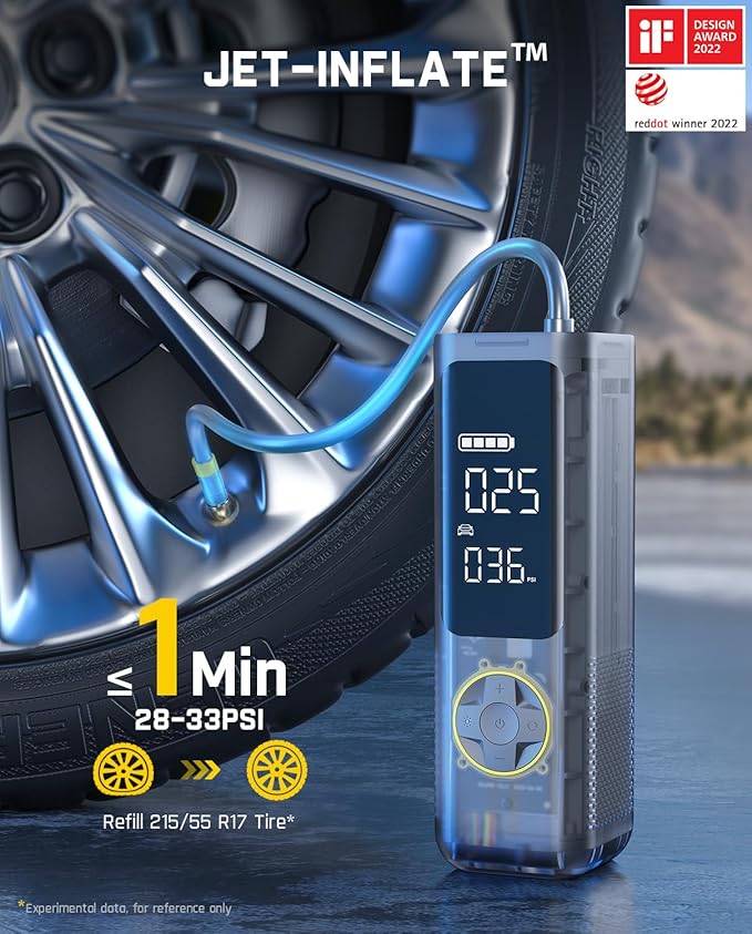 Fanttik X8 APEX Tire Inflator Portable Air Compressor, 1 Min Fast Inflation