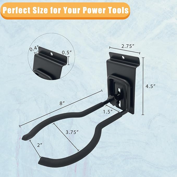 Adjustable Slatwall Hooks, Lockable Slatwall Weedeater Hanger, String Trimmer - Image 6