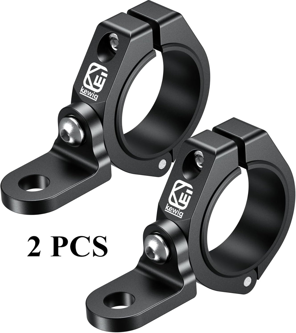 BRCOVAN 2PCS UTV Whip Light Mounts, Off-Road LED Light Bar Mounting Bracket | Solid Aluminum Alloy Materials, 360° Adjustable Whip Flag Mount Fit 1.5''/1.65'' /1.75''/1.85''/2'' Roll Cage Bars