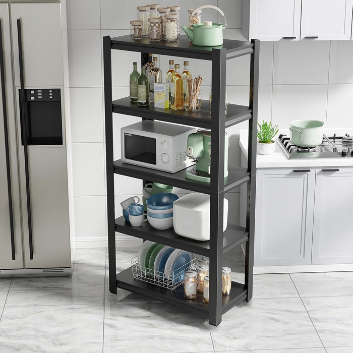 63H Metal Kitchen Storage Shelves, 1600 LBS Heavy Duty Garage Shelving Unit