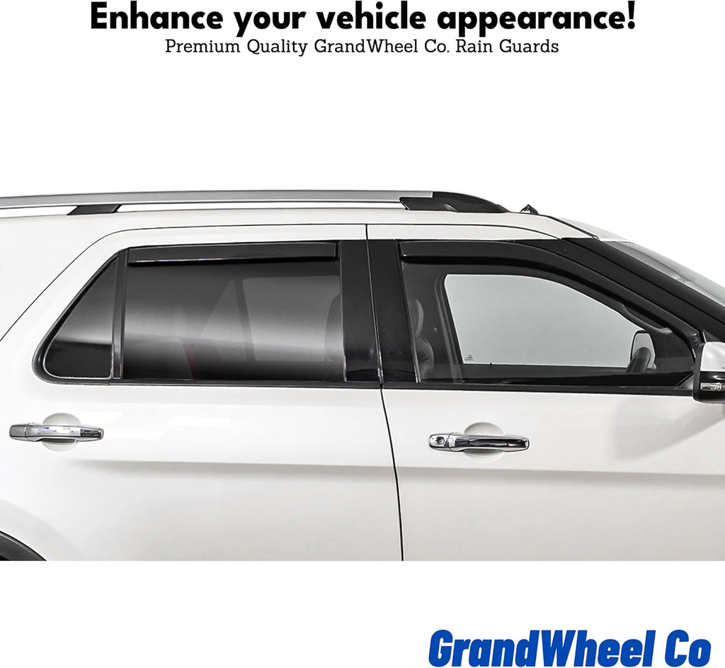 window deflectors smoke tinted in-channel side window vent showing dimensions