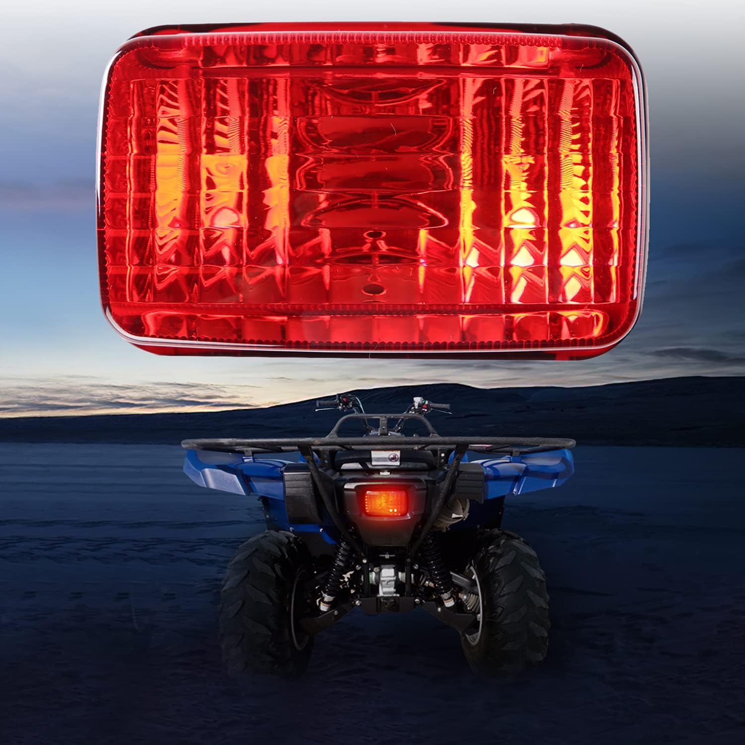 Taillight Housing Tail light Lens Cover Compatible with Yamaha Big Bear 400 / Grizzly 660 350 / Kodiak 400 / Rhino 660 700,Plastic Rear Light Lens Replace 5KM-84710-01-00,5KM-8472C-10-00(Red)