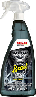 SONAX Beast Wheel Cleaner | Color-Changing Formula for Wheels & Rims | Dissolves Baked-On Contamination, Road Grime & Iron Particles | Safe for Factory and Aftermarket Finishes | 1 Liter | 33.8 oz