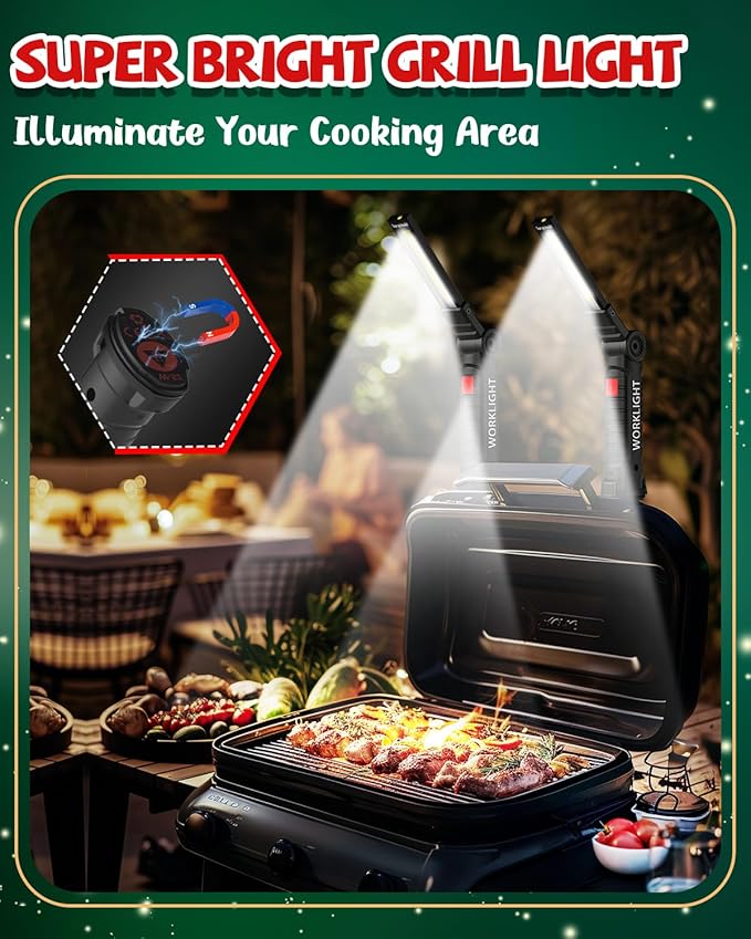 Coquimbo Tool Gifts for Men Him, Rechargeable LED Work Lights Grill Light - Image 4