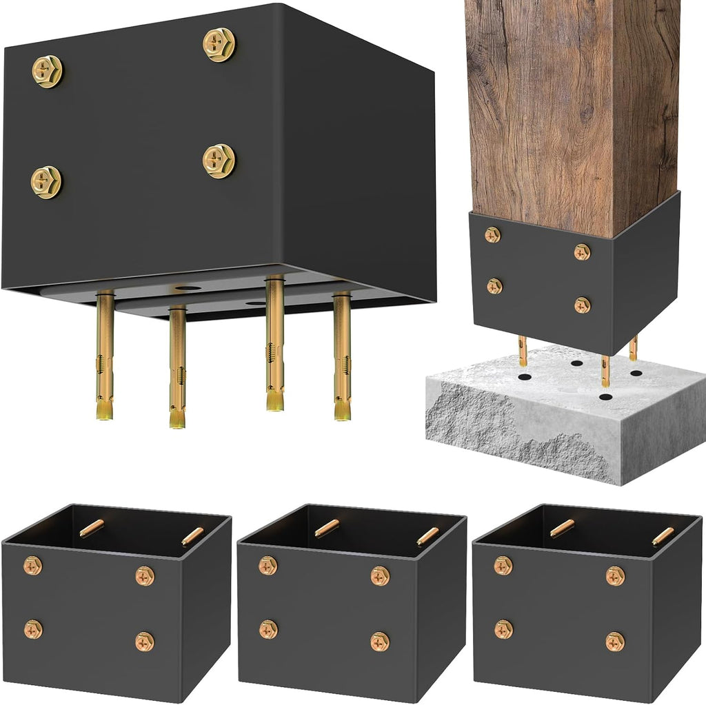 6x6 post base for concrete heavy duty（4pcs extra-thick, main product view