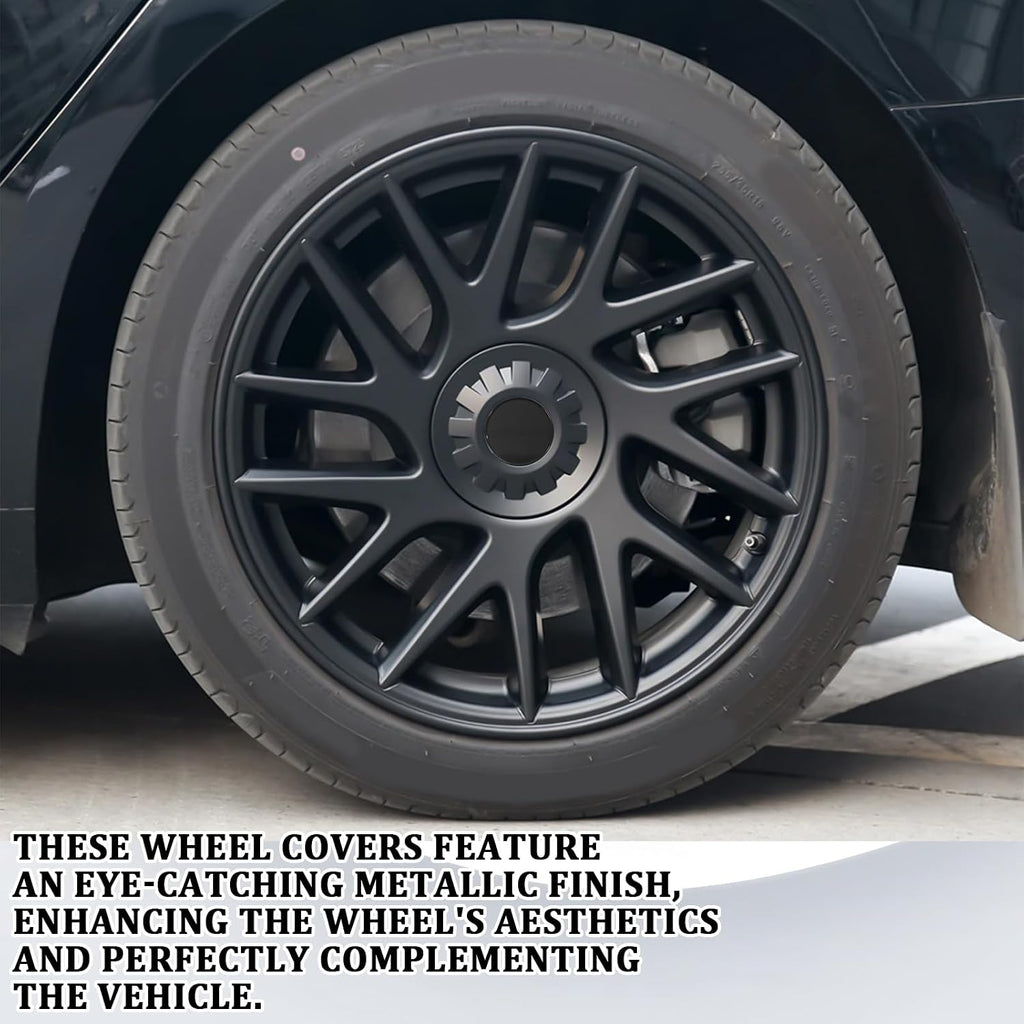 4PCS 54mm Wheel Center Caps, Universal Hubcaps Snap-in Rim Hub Cap Covers, Anti-Scratch Dustproof Wheel Hub Caps for Cars, SUVs, Trucks, Sedans, Replacement Car Wheels Cap Accessories (Black)