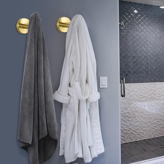 NearMoon Bath Towel Hooks- SUS 304 Stainless Steel Robe Hook Holder, Heavy Duty - Image 2