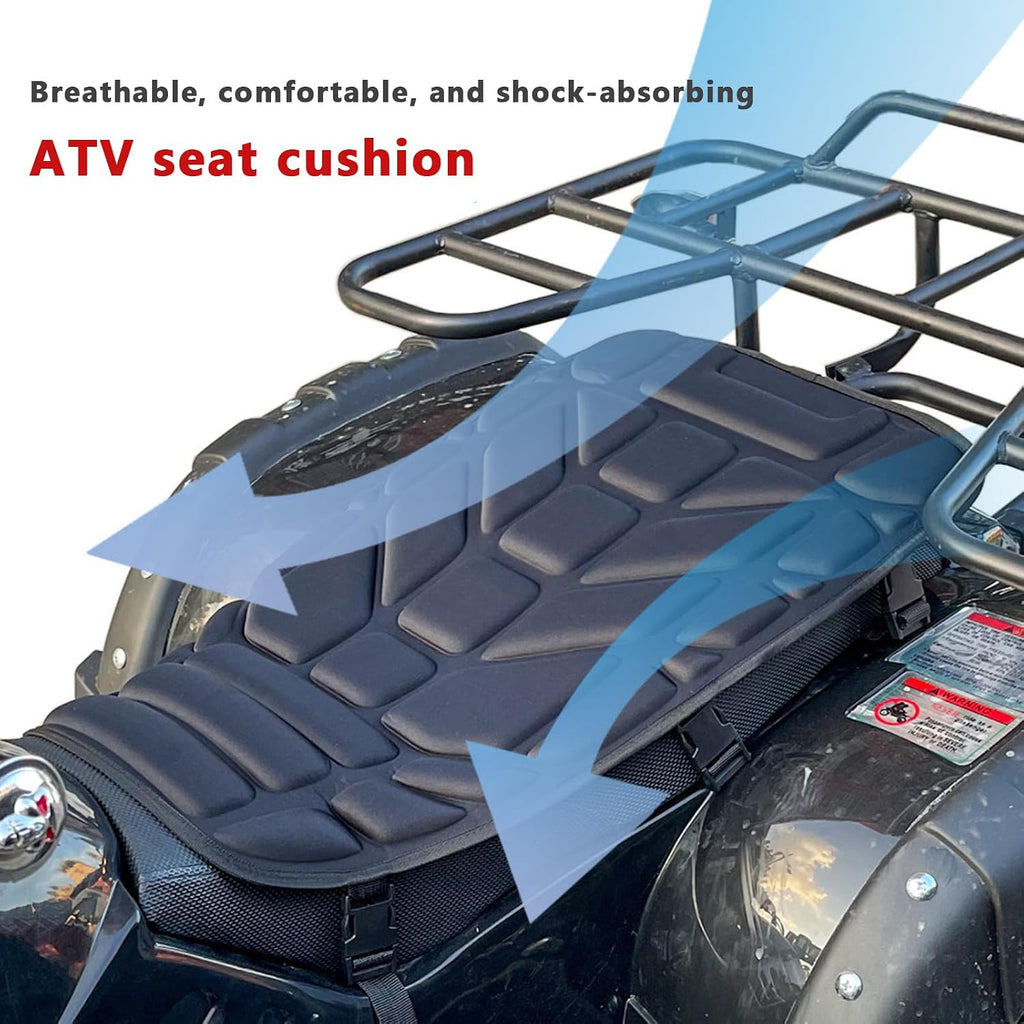Heavy Duty ATV Seat Cushion for Honda FourTrax Rancher 420 2014–2025, Padded Comfortable, Breathable and Durable Seat Pad for ATV, Quad Bikes Shock Absorbent Seat Cover