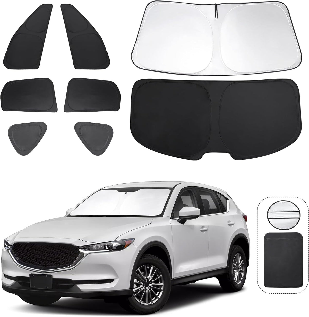 TINGLU Window Shades for Mazda CX-5 2017-2024 2025 Accessories Car Side Full