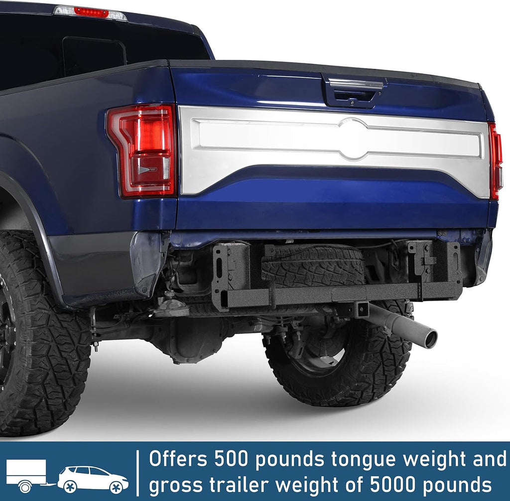 u-Box F150 Class 3 Trailer Hitch, 2-Inch Square Receiver Opening Trailer Tube Towing Tongue Compatible with 2015-2026 Ford F-150