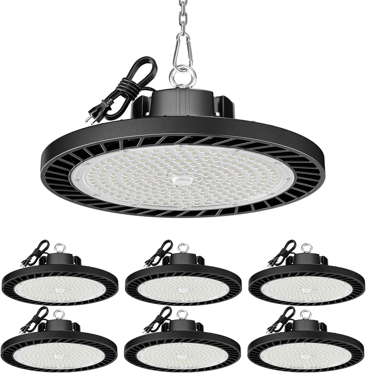 UFO LED High Bay Lights 5000K 150W 6 Pack, Led Shop Lights Commercial Bay