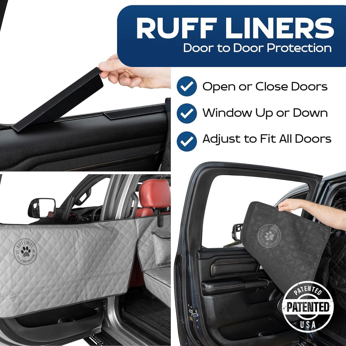 ruff liners back seat extender for dogs shown in use