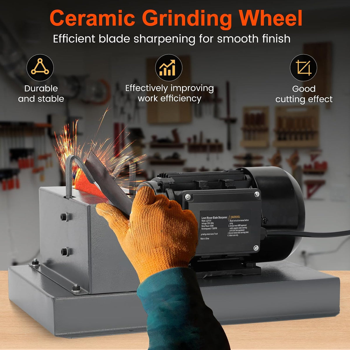 7" disc grinding wheel compatible with rbg 712, close-up detail