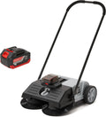 Battery Powered Artificial Grass & Hard Surface Sweeper, 6.5-Gal Bin,