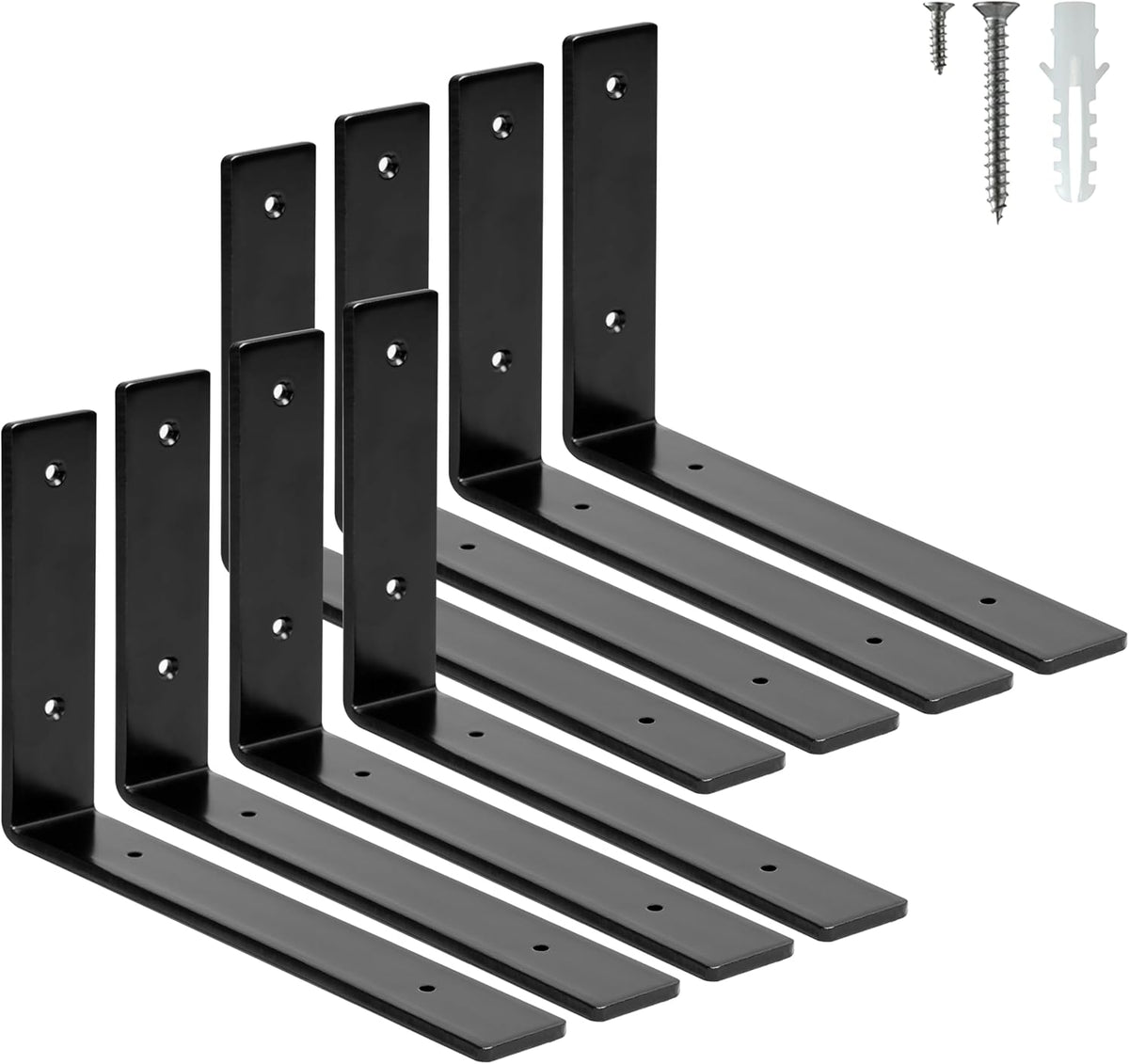 elsker&home shelf brackets 10 inch 8 pack heavy, main product view
