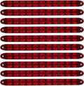 Partsam 10Pcs Red 15 Inch 11 LED Trailer Tail Light Bar Sealed Stop Turn Tail Park Third 3rd Brake Light Bar Trailer Center Light Bar for 80" or Wider Trailers DOT Certified and IP67 Submersible