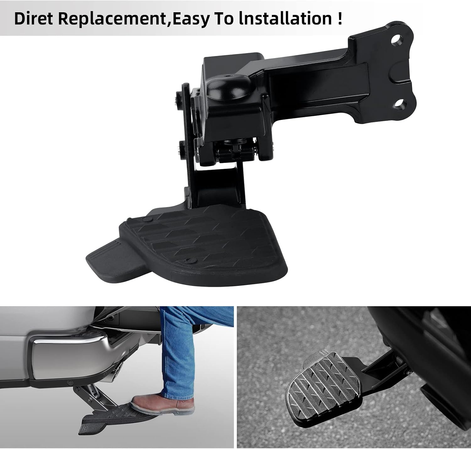 82215842AD OEM Retractable Tailgate Step Compatible with Dodge Ram 2500 3500 (2019-2024), Truck Rear Bumper Corner Bedstep Replace#82215842AH 82215842AI 82215842AC 82215842AG 82215842AE