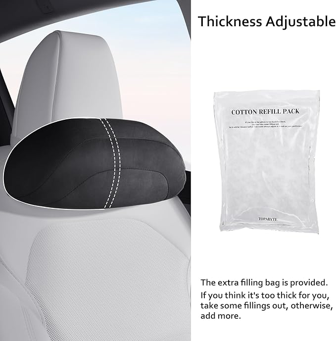 Car Headrest Pillow for Driving, Softness Ergonomic Design Universal Travel - Image 2