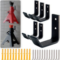 6 Packs Jack Stands Wall Mount Organizer, Heavy Duty Stainless Steel Car Jacks Holder Hook Fits 2 & 3 & 4 & 6 Ton Farm & High Lift Jack Stands Hanger for Garage Shop Storage, Space Saving