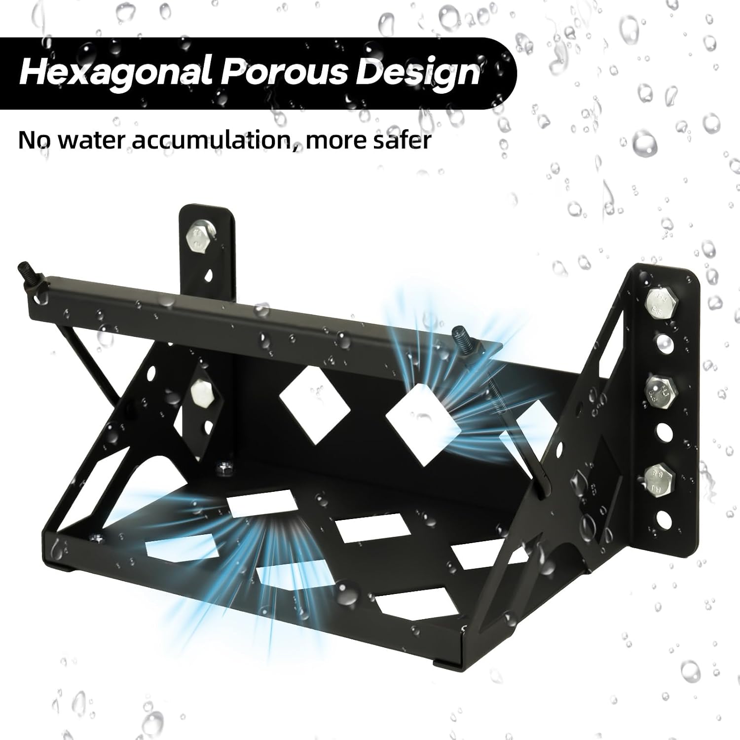 Metal Steel Battery Mounting Trays Bracket, Bolt-in Battery Tray | Tray Fits Up to 10.63"×7.06"×7.5" Battery, for Car RV Trailer Boat Truck Marine, Waterproof,Anti-Corrosion, No Rusting