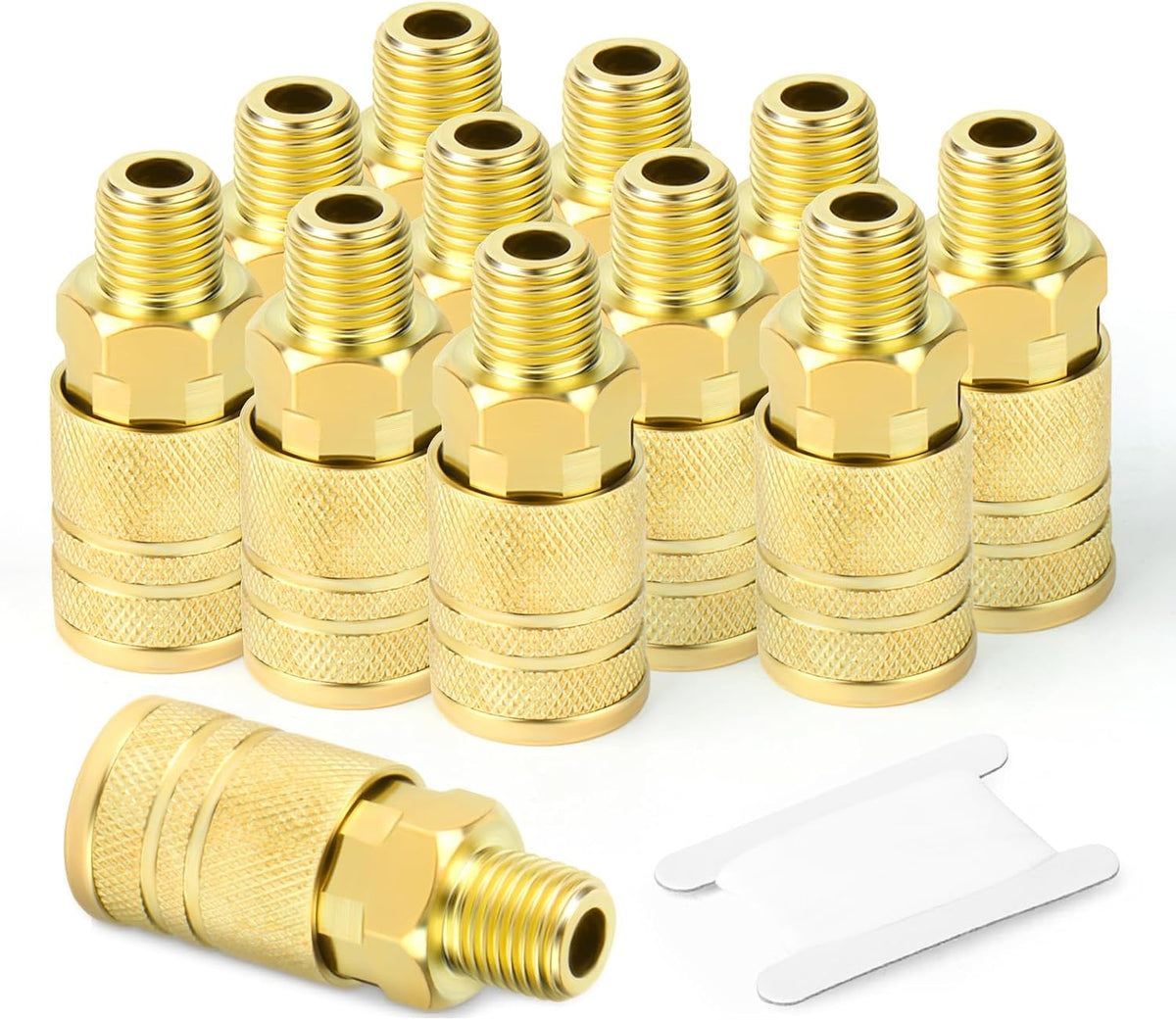 gasher 12pcs 1/4-inch male industrial coupler,1/4 inch npt, main product view
