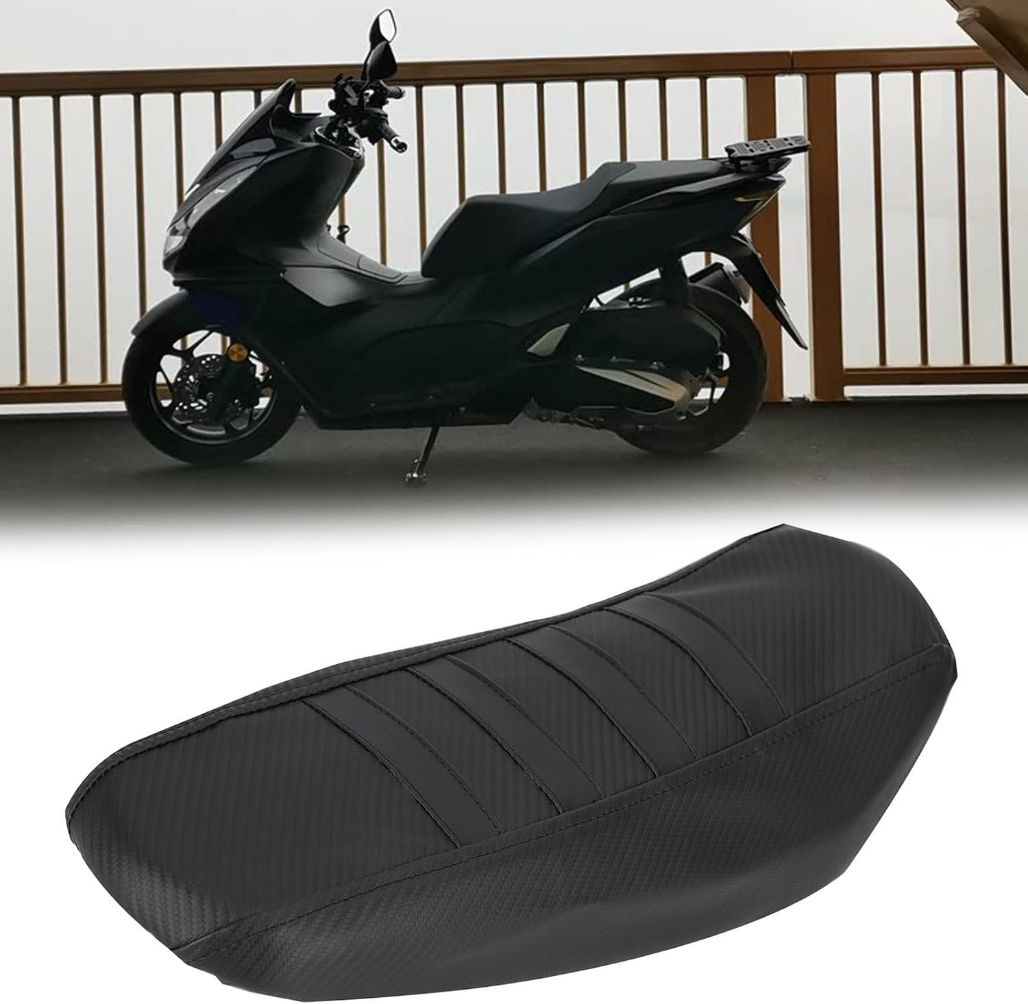 Motorcycle Seat Cover, Moped Seat Covers, Breathable PU Leather Motorcycle Seat Protector for X160 Motorcycle Cover Motorbike Accessories Long Ride Heavy Duty Motorcycle Pad