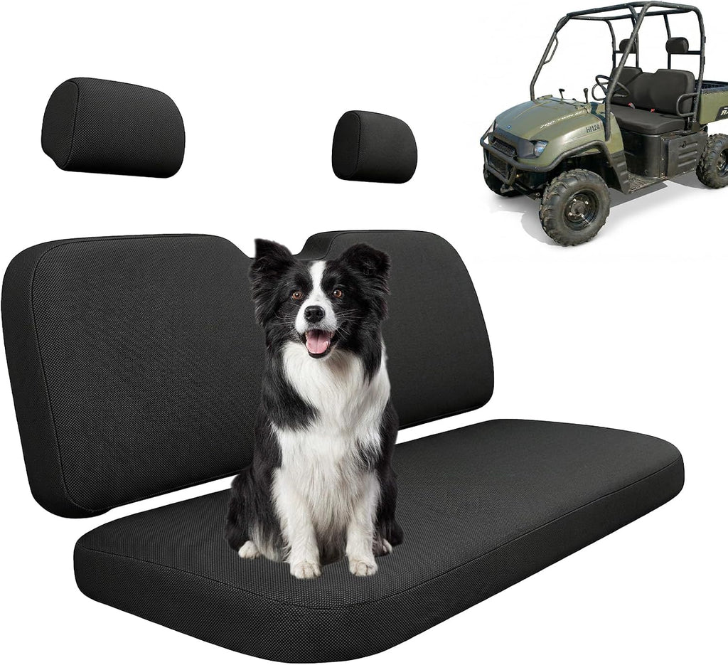 UTV Bench Seat Cover for Polaris Ranger 500 700 800 2002-2008, Waterproof Front Seat Protector Replacement, Heavy Duty Oxford Fabric (4 PCS)
