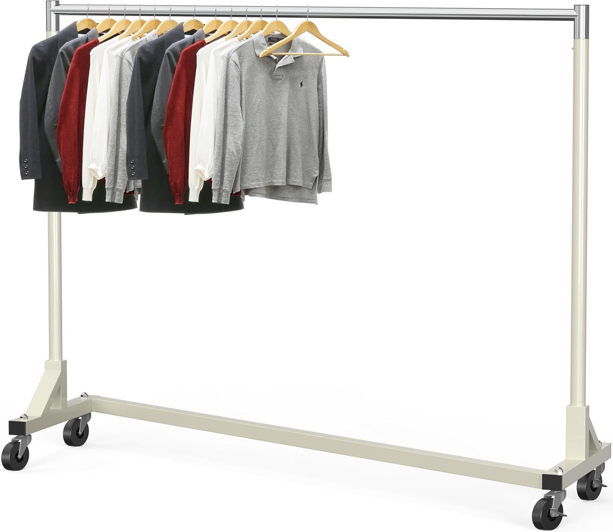 simple houseware industrial grade z-base garment rack, 63", main product view