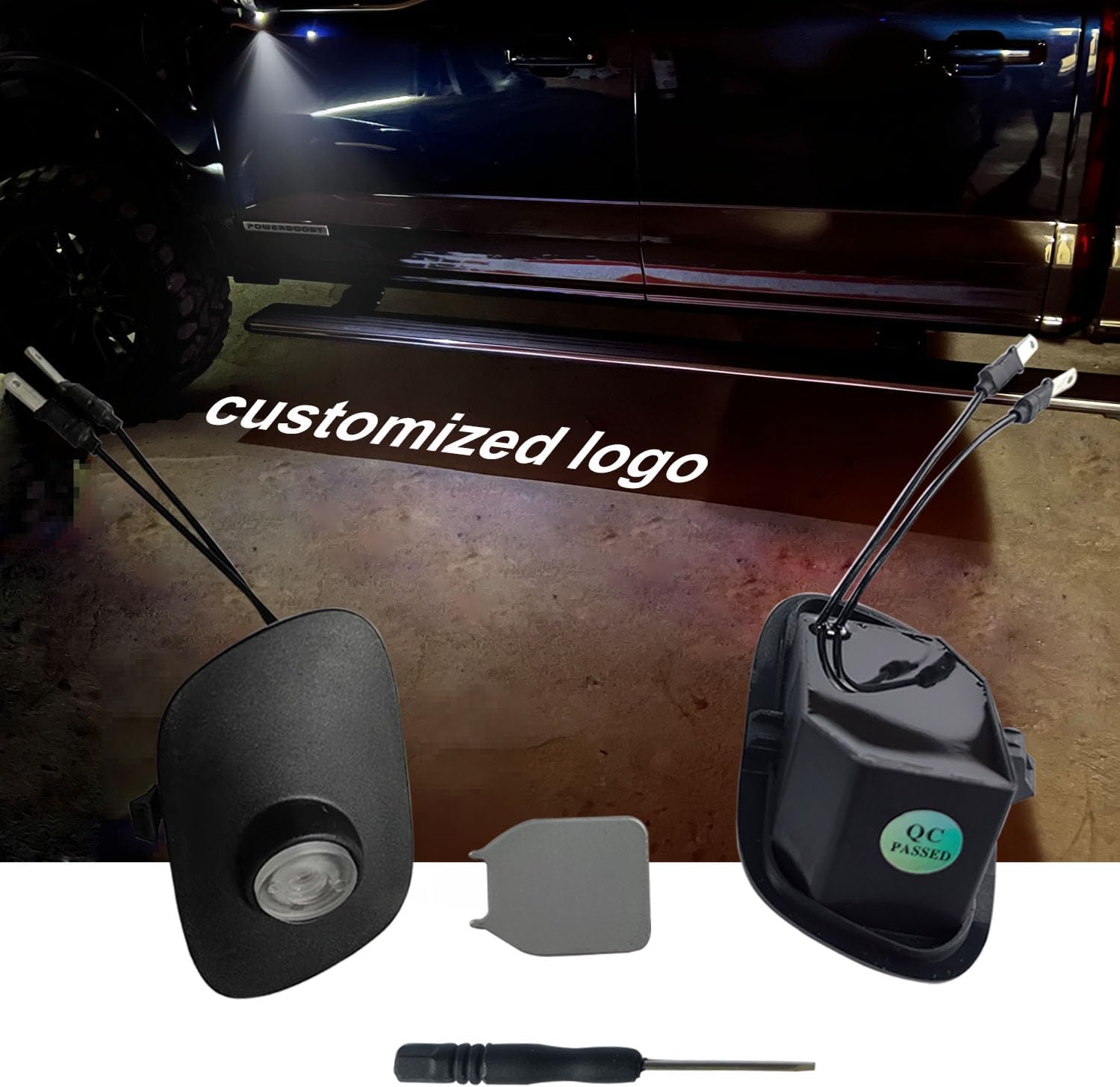Side Mirror Projector Puddle Welcome Blanket LED Logo lights replacement for F150 F250 F350 13th 14th Generation All Car Models 2015years up customized logo