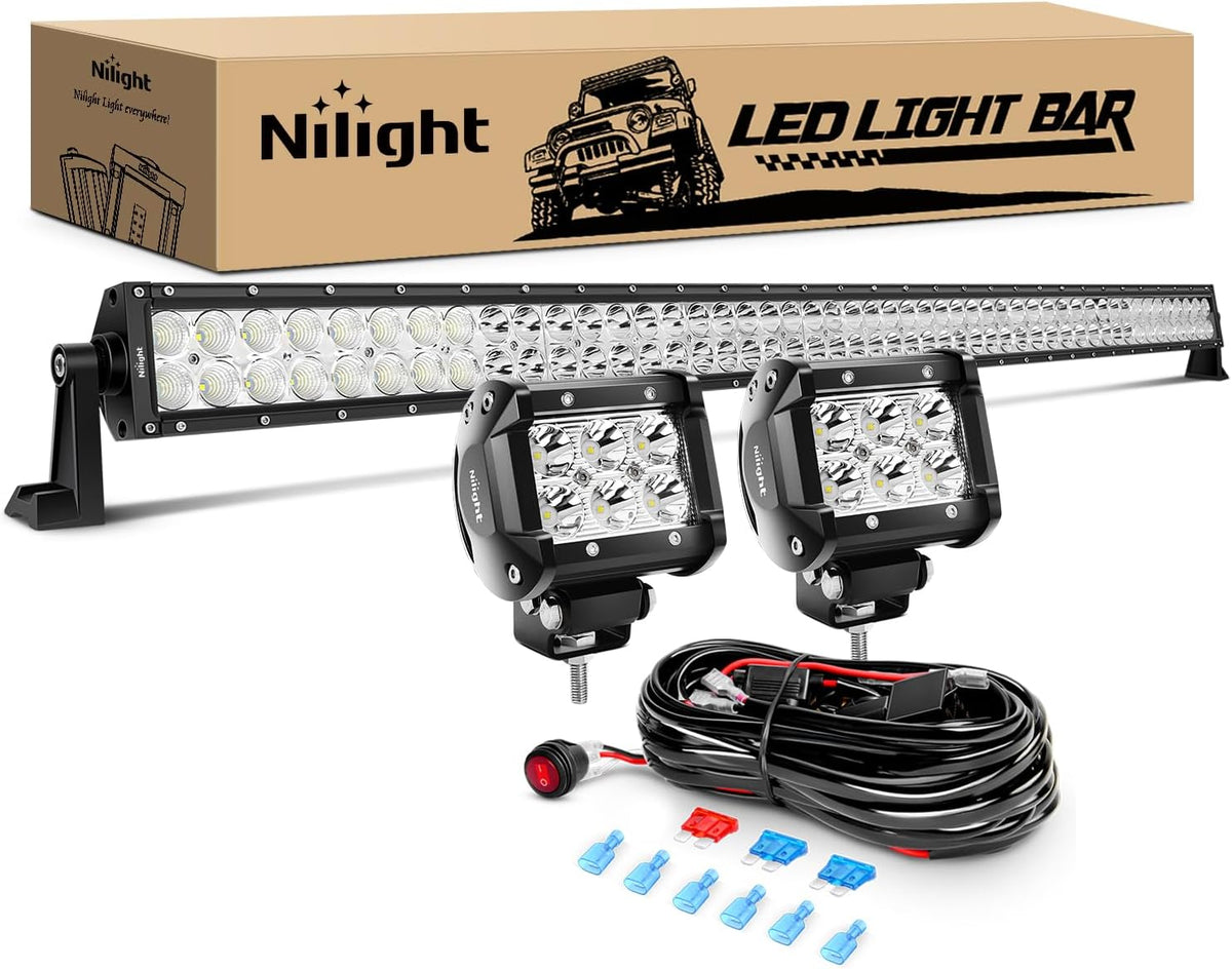 nilight - zh023 52inch spot flood combo led, main product view
